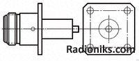 N type flange mount Jack solder 50ohm