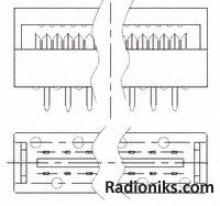 DIP Plug IDC pcb 34 way 2.54mm AmpLatch